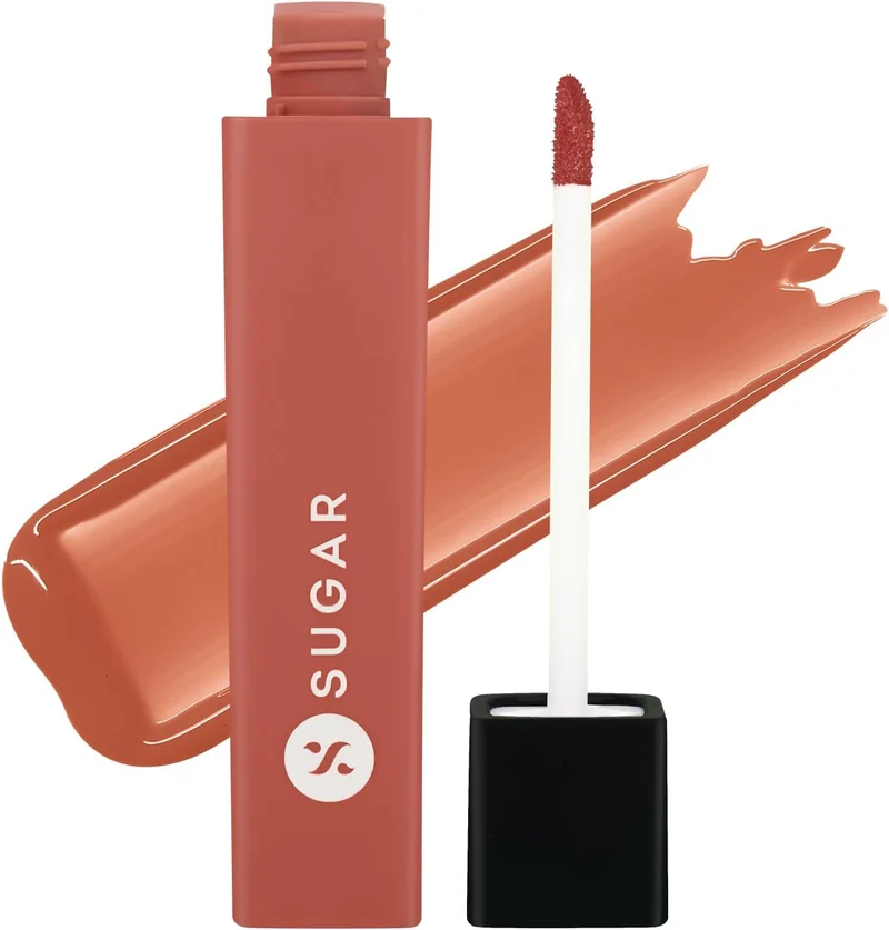 شوجر كوزماتيكس SUGAR Cosmetics Drop A Tint Lip Oil - Glossy & Tinted, Longlasting, Transferproof & Smudgeproof (01 Timeless Taupe, 4ml)